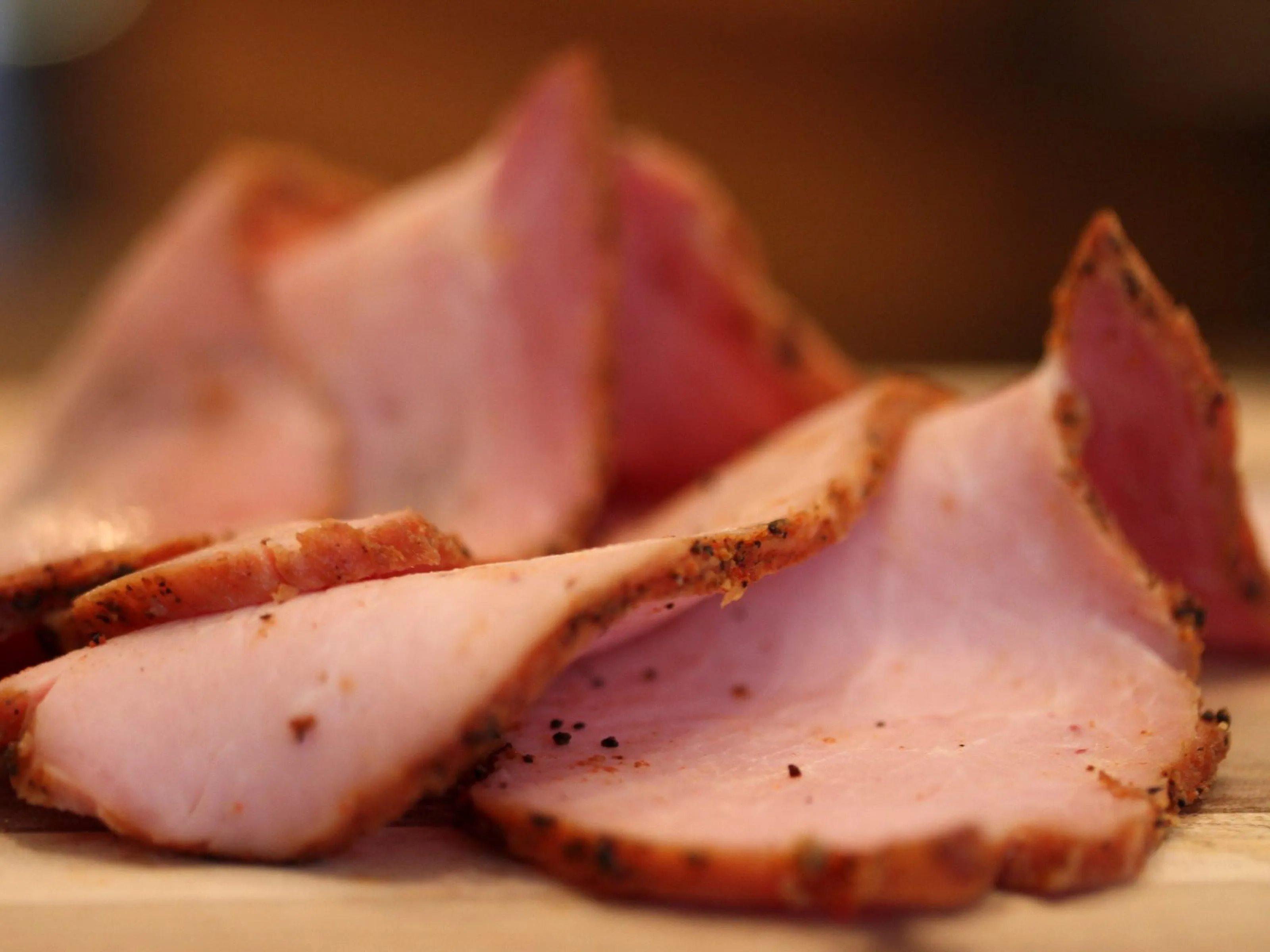 sliced ham